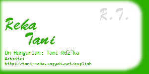 reka tani business card